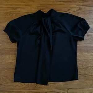 J. Crew Elegant Black High Neck Blouse Top